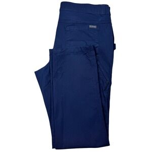 Columbia Utility Pants Mens Active Fit Rugged Ridge‎ Canvas 38x31 Blue Workwear